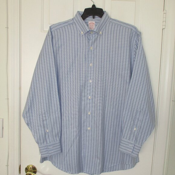 Brooks Brothers Madison Blue Cotton Button Down Dress Shirt NWOT - Size 17/35 - Picture 1 of 3